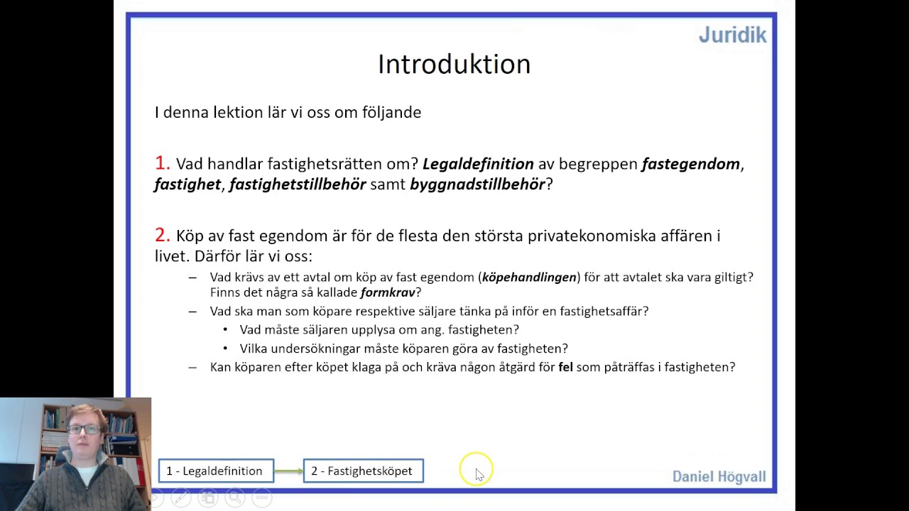 Fastighetsrätt - Del 1 - Introduktion