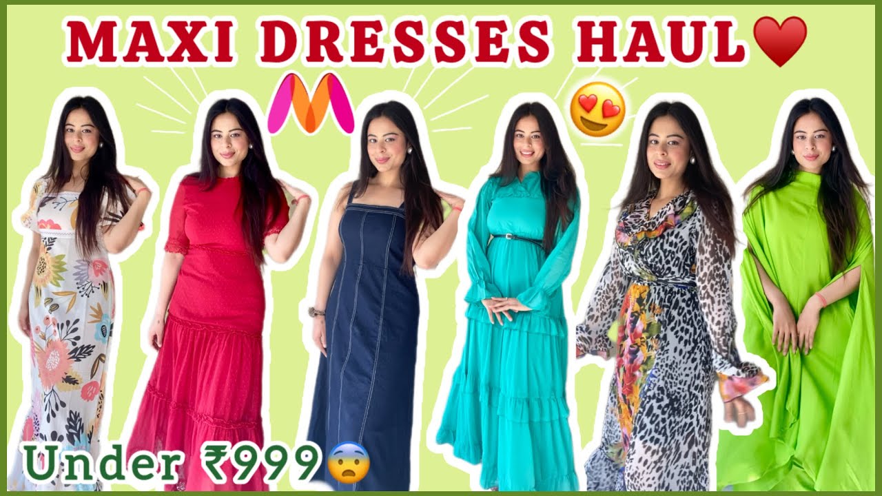 Myntra Maxi Dress Under ₹999😍| Perfect Modest Birthday Dress 🎂✨| Try-On haul  #myntra 