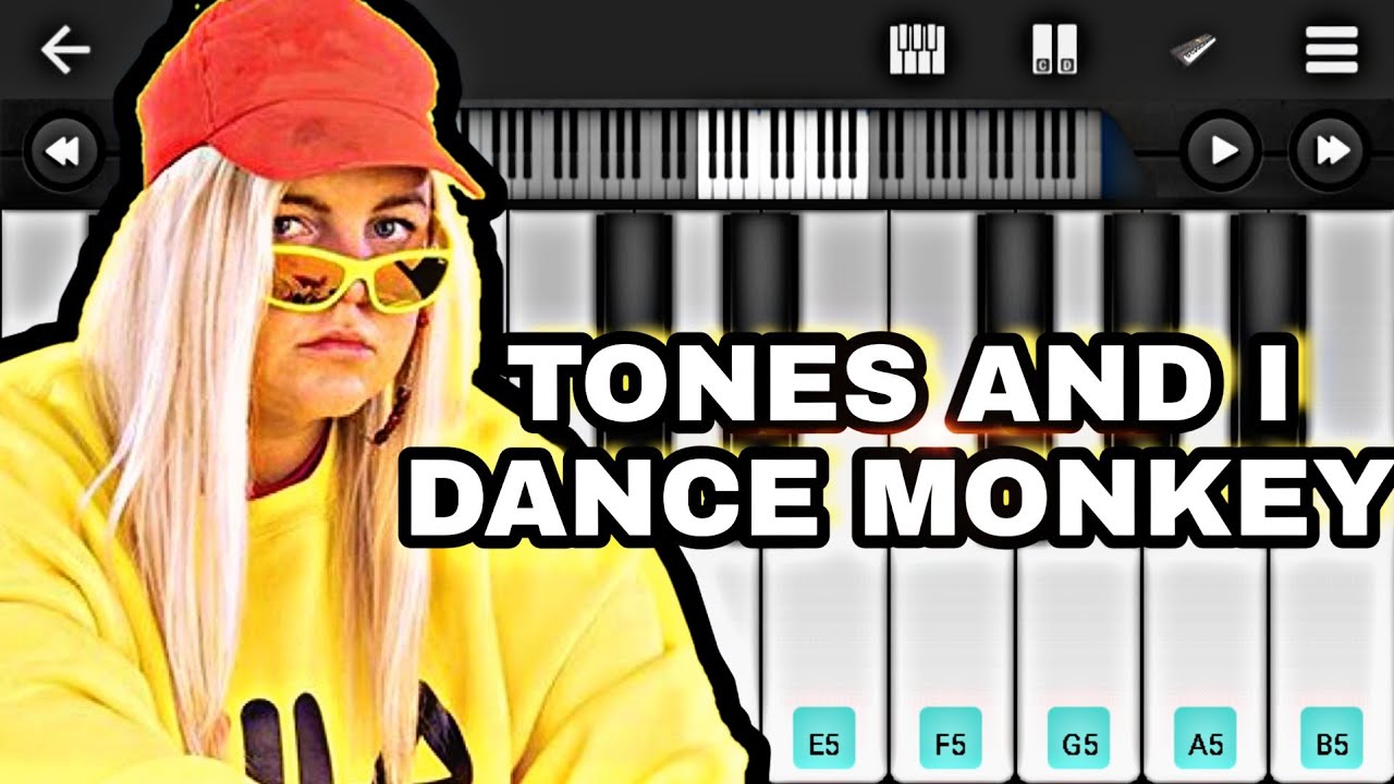 Tones and I - Dance Monkey (PIANO TUTORIAL) Easy Mobile Piano Tutorial 🎹🎶🐒