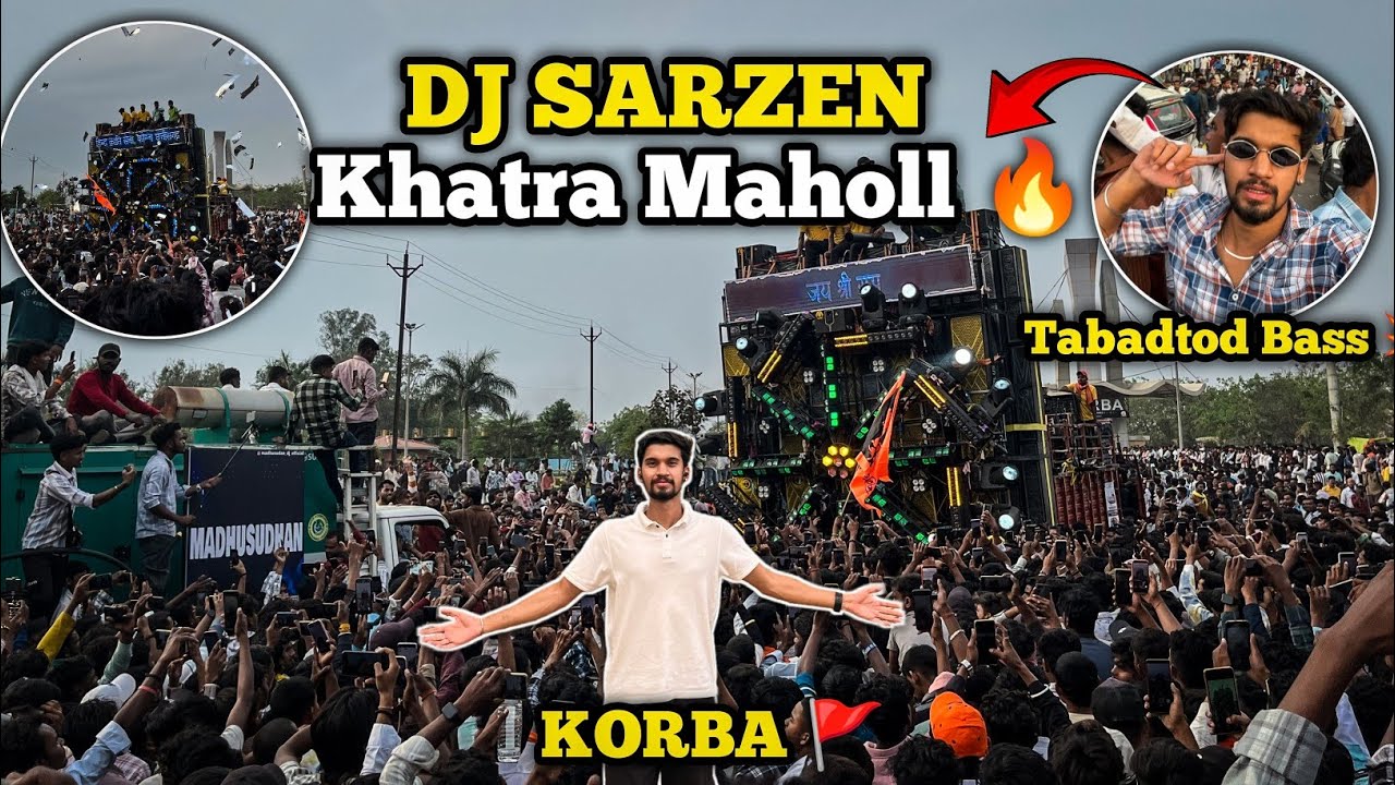 DJ SARZEN 😍 | Khatarnak Bass 💥 | Hindu nav varsh korba #djrupesh #djsarzen #korba 