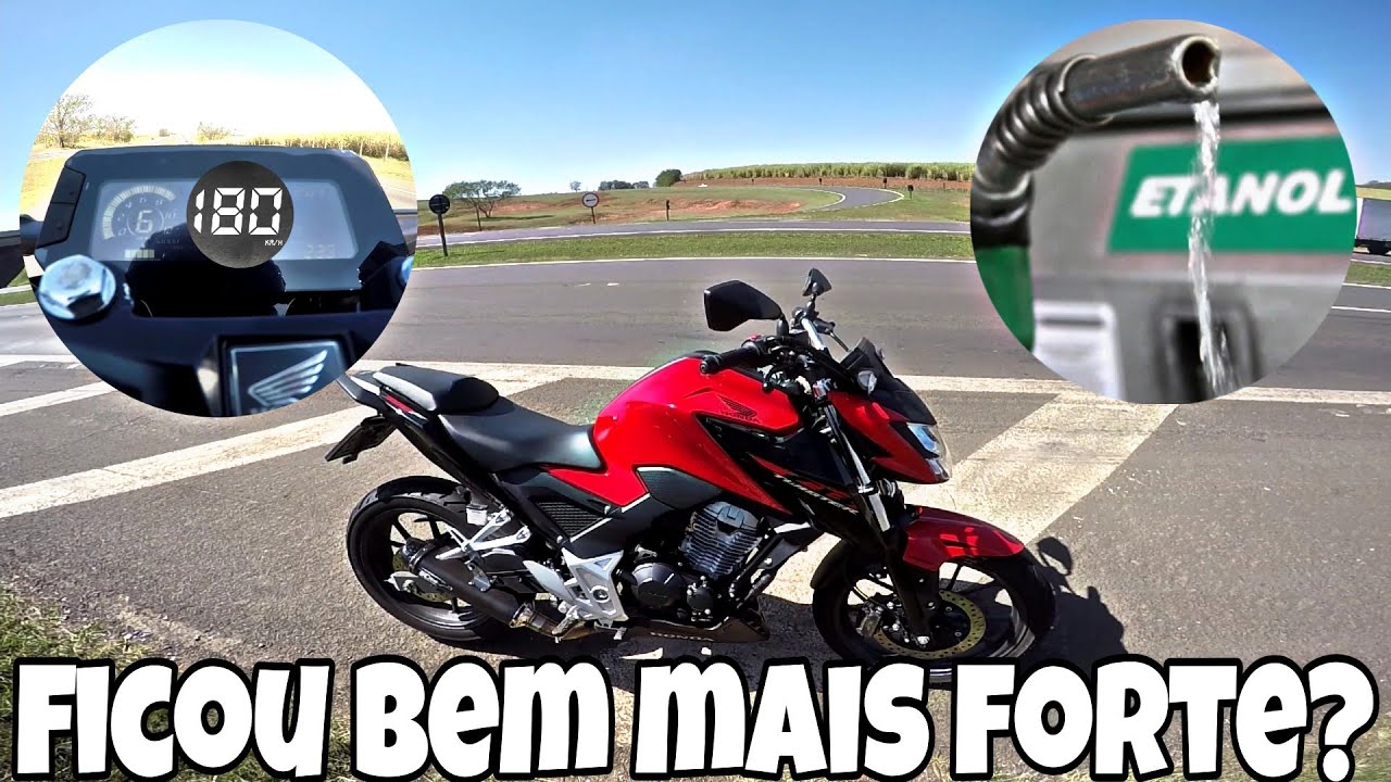 ACELERANDO CB 300F TWISTER COMANDO JET MOTOS NO ETANOL(ÁLCOOL) | ME SURPREENDEU!