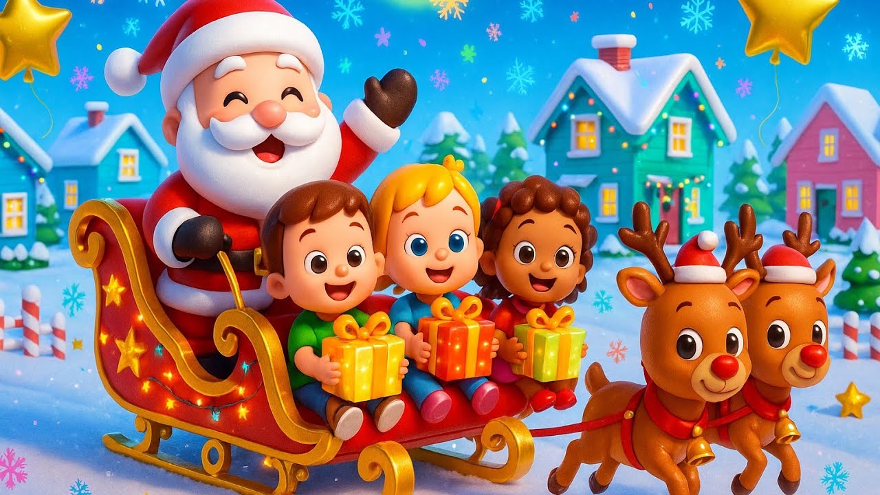 Jingle Bells и 10 лучших рождественских песен для детей 🎅🎁 | KidssVenture — детские стишки и песенки