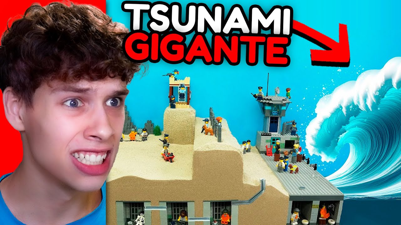 Prisión de LEGO vs Tsunami Gigante