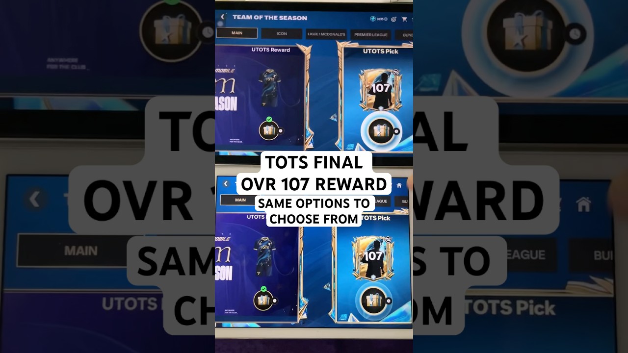 107 OVR FINAL REWARD UTOTS | TOTS COMPLETE | FC MOBILE #fcmobile #utots #utotsfifamobile #tots