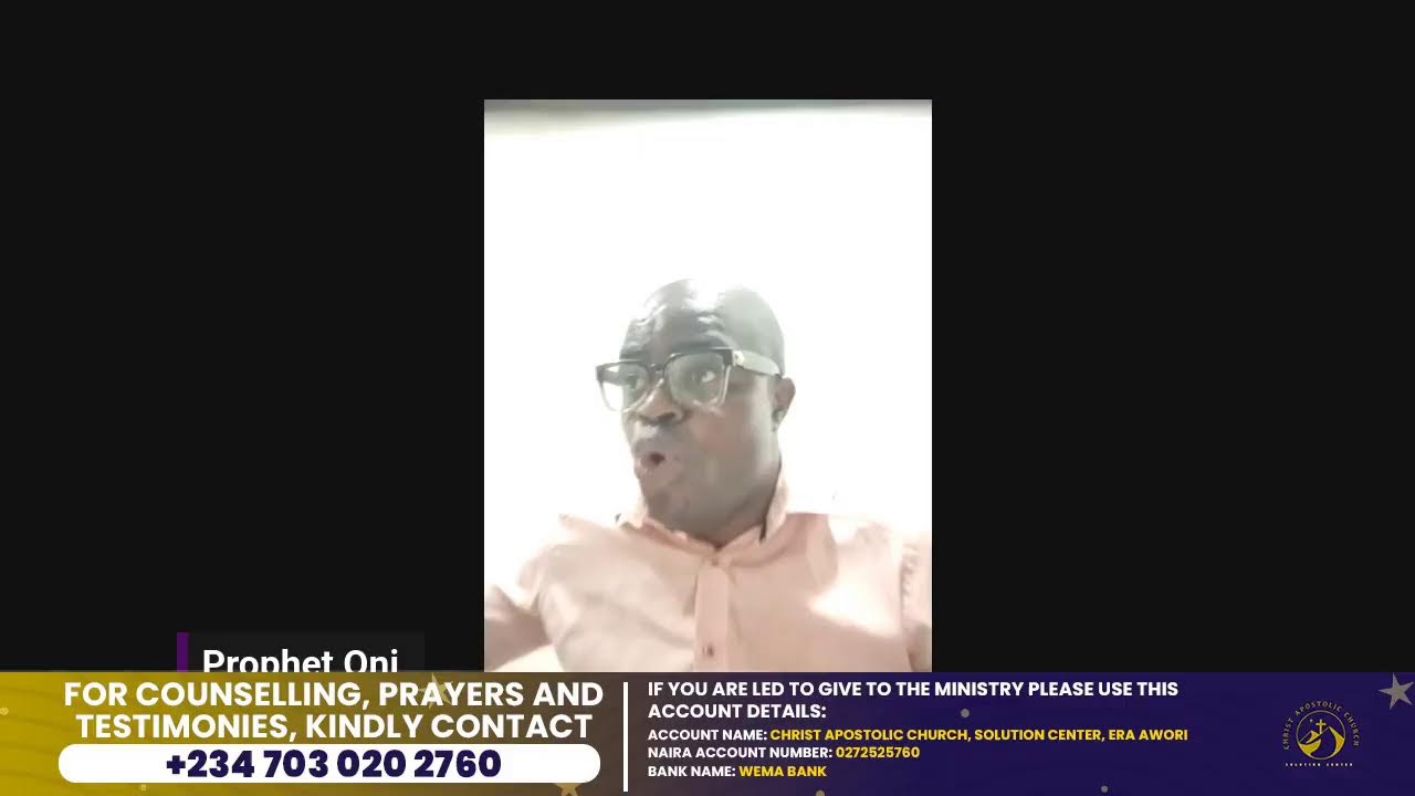 CAC Solution Center Daily Prayer Group With Prophet Oni