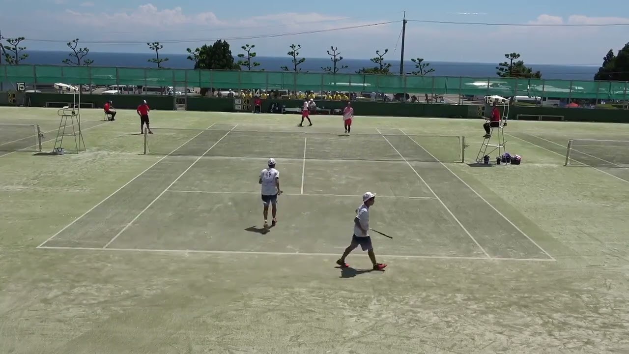 2021年IHソフトテニス 準々決勝 14コート 仲川晴智・近藤拓空 三重(三重) vs 武市大輝・上通弘夢 高田商(奈良)