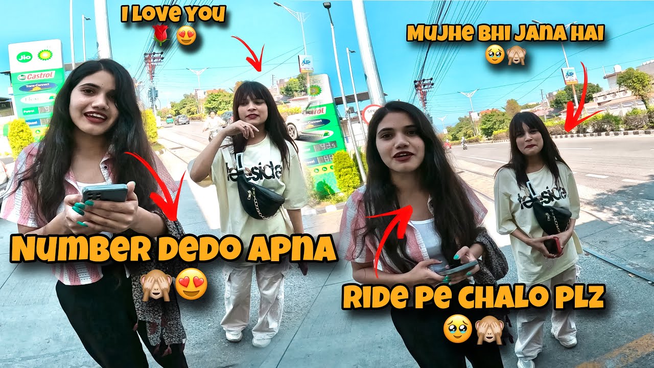 Cute stranger girl ask for ride on my bike || she impressed 🙈😍|| Reactions on superbike 😍