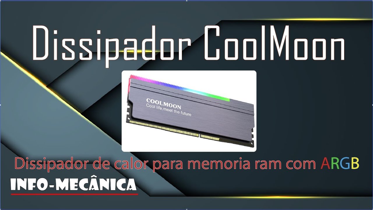 Dissipador para memoria ram com ARGB.