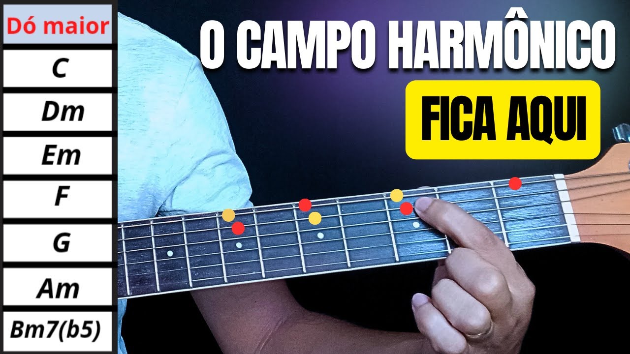 O CAMPO HARMÔNICO mais fácil que existe no violão | Dá pra tocar MILHARES de musicas assim.