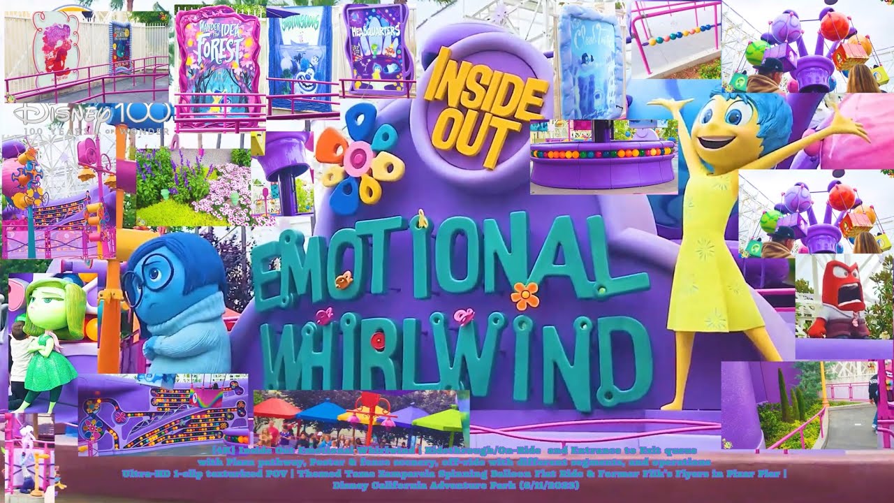 Inside Out Emotional Whirlwind On-Ride & Entrance to Exit Queue POV Disney California Adventure 2023