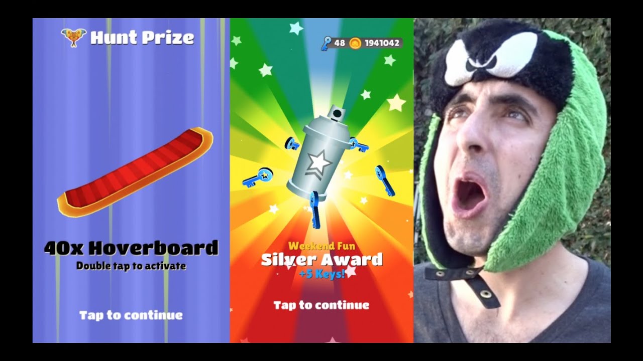 Weekend Fun Silver Award and Weekly Hunt Complete on Subway Surfers!