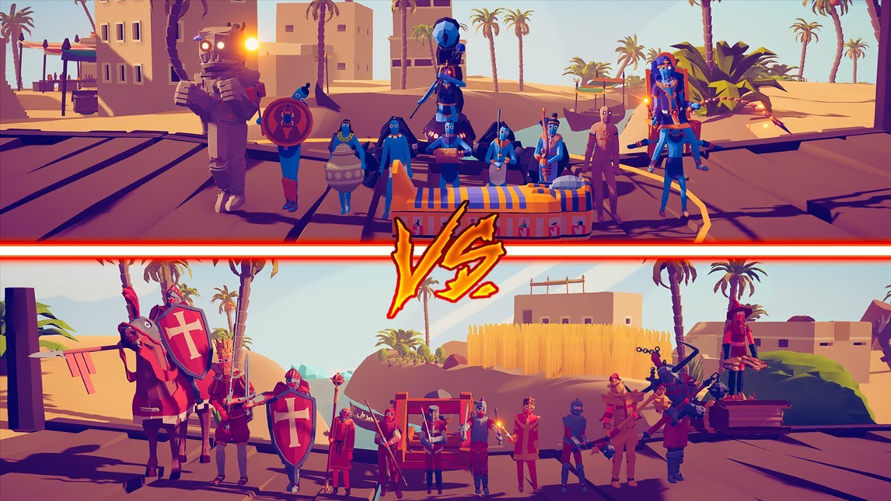 EGYPT TEAM vs MEGA MEDIEVAL TEAM - Totally Accurate Battle Simulator | TABS
