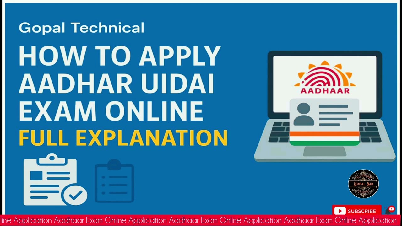 How to Apply for UIDAI Aadhaar Exam | Step-by-Step Full Process Explained