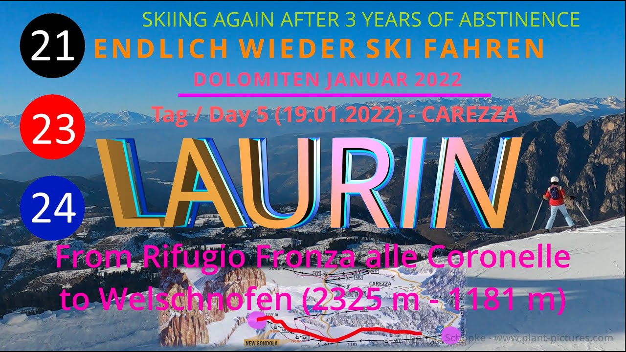 CAREZZA 19.01.2022: Abfahrt von der Kölner Hütte nach Welschnofen