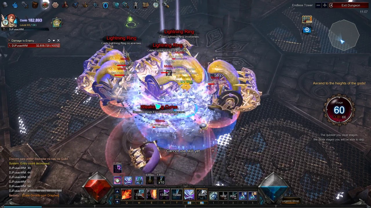 Mu Legend Endless Tower Warmage 63 solo