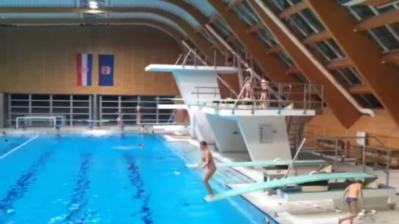 KSV Zadar springboard diving training with Video Delay Instant Replay app