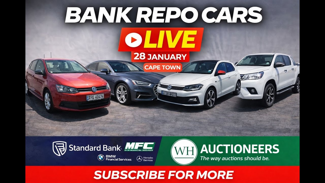 Bank Repossessed Cars | WH Auction Live Stream🚗 | Cars & Bakkies | Cape Town