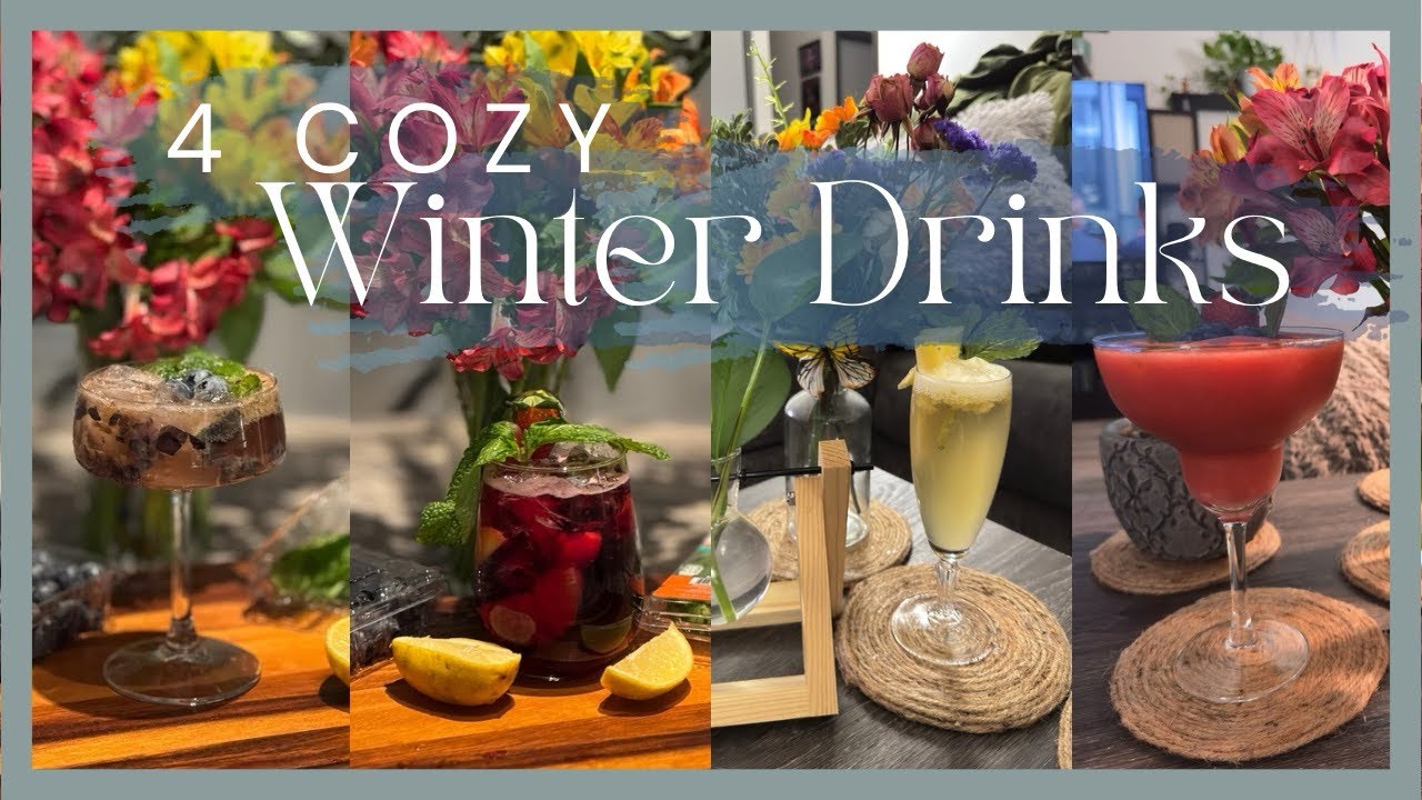 4 Cozy Winter Mocktail Drinks | New Years Drinks 🍹