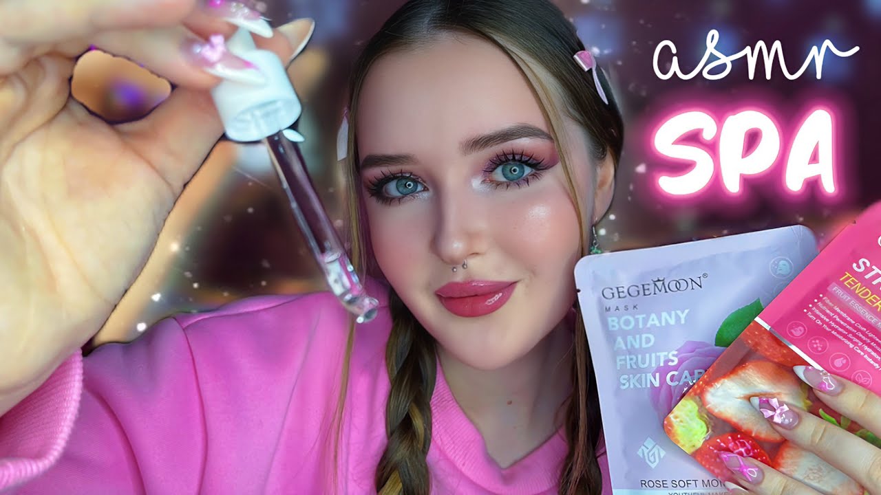 ASMR🧖🏼‍♀️ приятный СПА для твоего лица💞 уход за лицом , многослойные звуки 😻