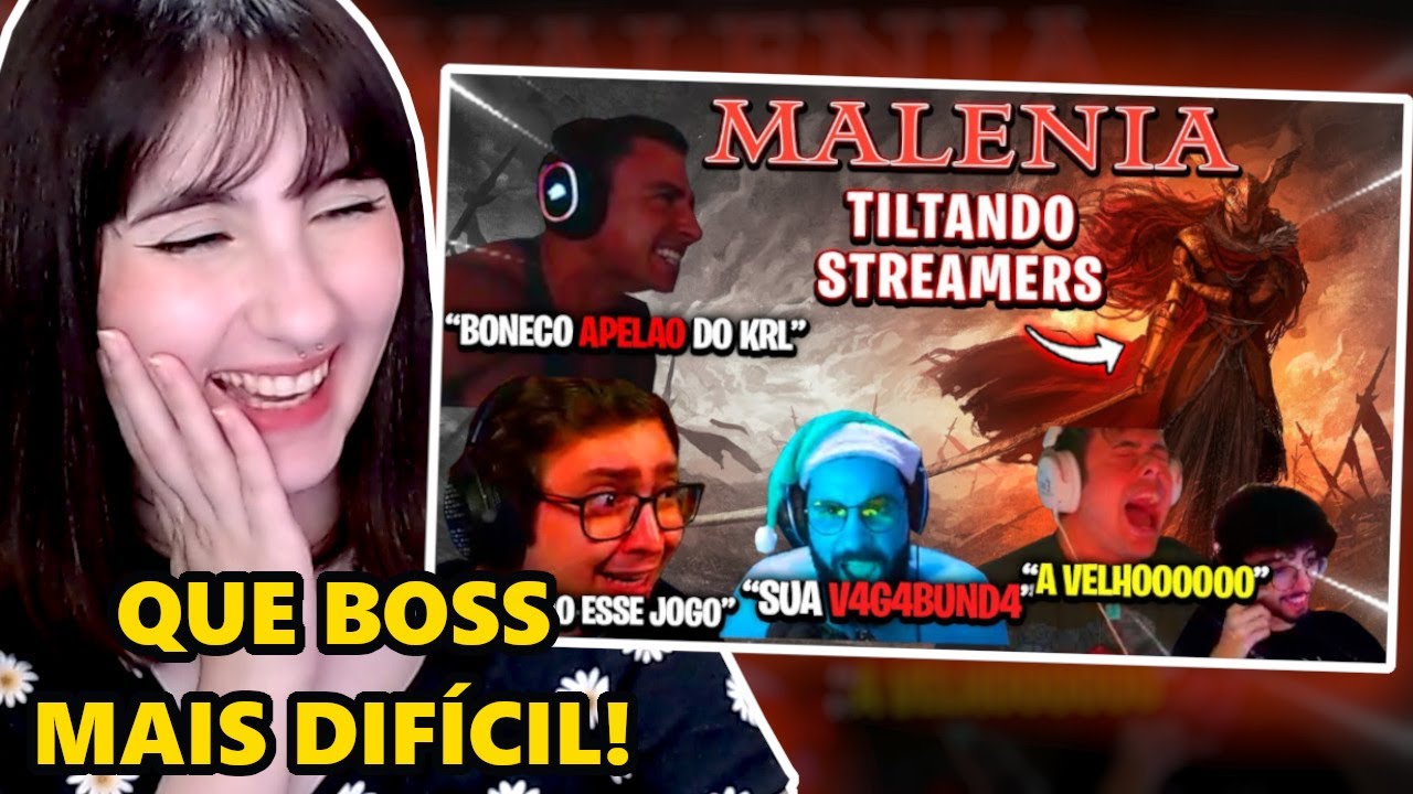 STREAMERS TILTANDO COM O BOSS MALENIA NO ELDEN RING - MELHORES RAGES #3