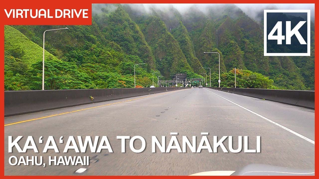Kaaawa to Nanakuli Scenic Virtual Driving Tour - 4K West Oahu, Hawaii Island Drive