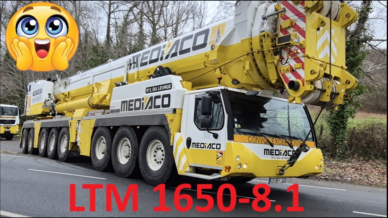 Liebherr LTM 1650-8.1 700-ton all-terrain crane / Grue mobile convoi exceptionnel