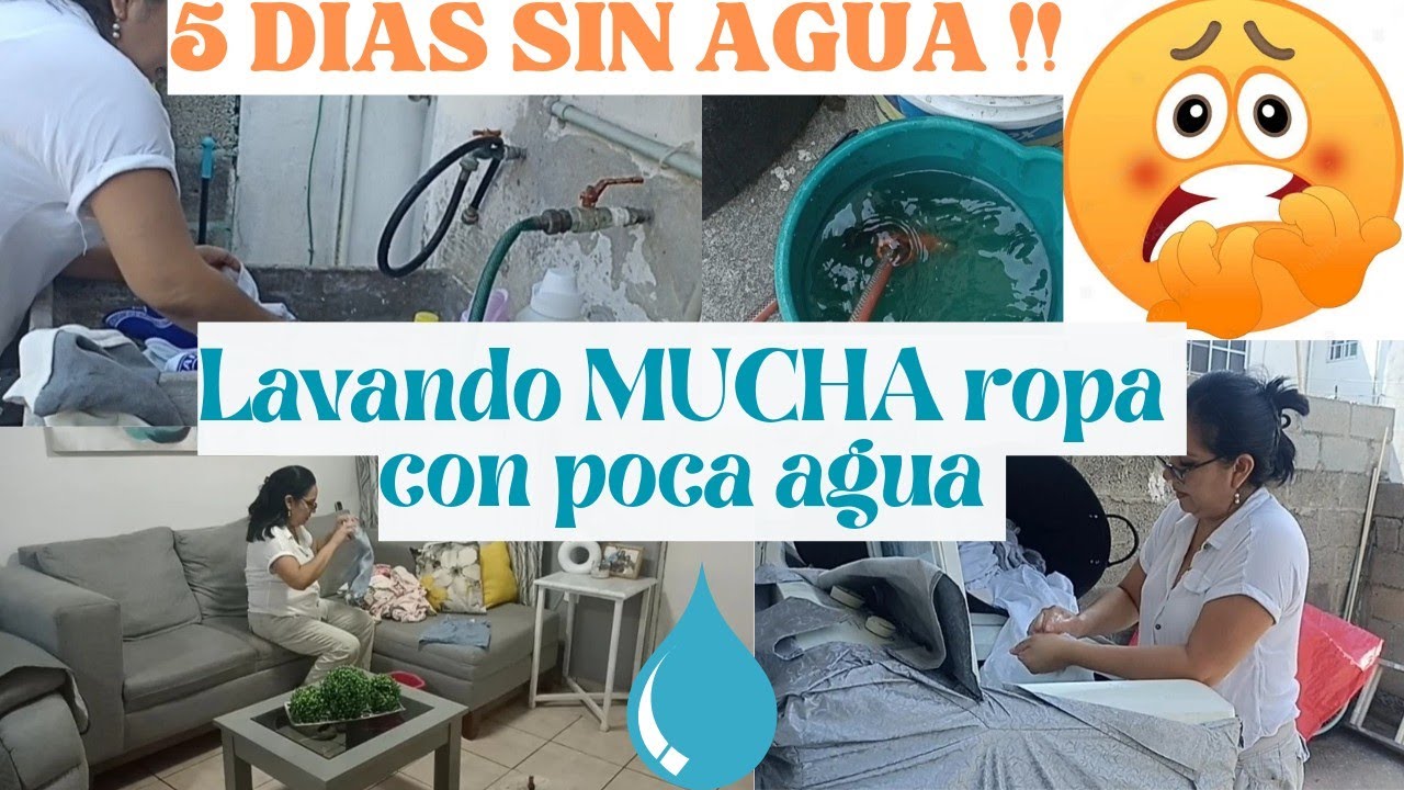 NOS QUEDAMOS SIN AGUA 💧😰 LAVANDO MUCHA ROPA CON POCA AGUA/ #amadecasa #rutinadelavado
