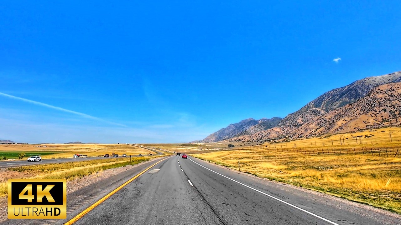 Stunning Road Trip: St. George to Salt Lake City, Utah - Scenic Driving Tour - 4K
