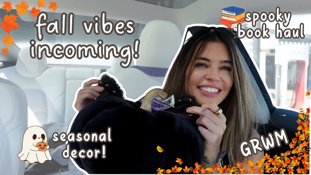 fall vibes incoming: air fryer first impressions, spooky book haul, & autumnal decor prep! 🍂📚👻