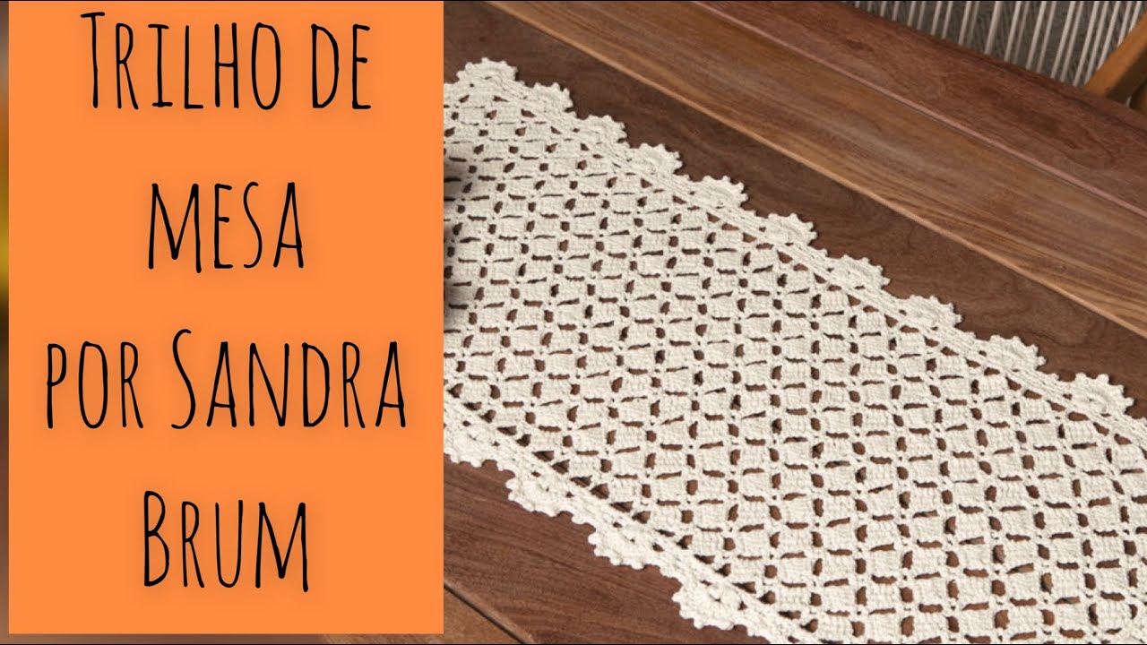 TRILHO DE MESA DE CROCHÊ ESPERANÇA