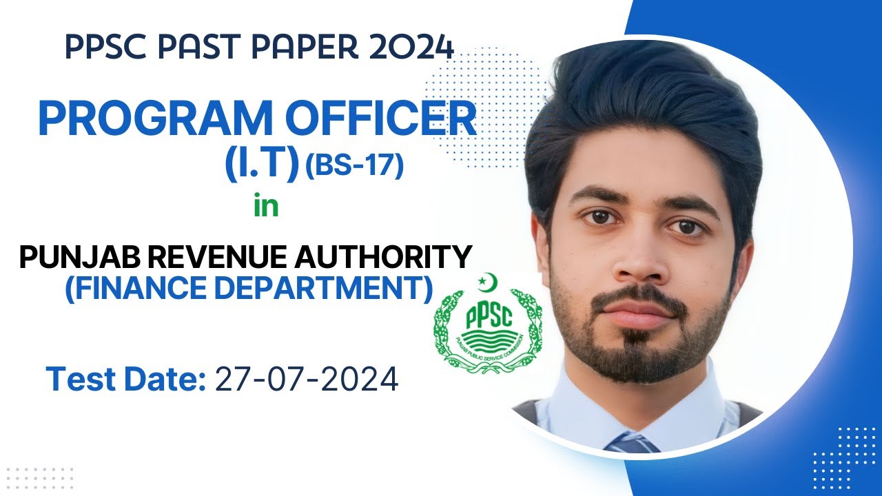 PPSC Past Paper 2024 | Program Officer (IT) | Punjab Revenue Authority | Finance Department