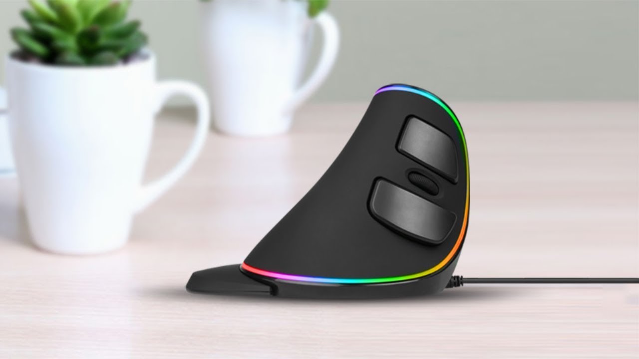 Delux Wired Mouse Vertical Gaming Mouse M618 plus ergonomi 6 Buttons 4000 Dots