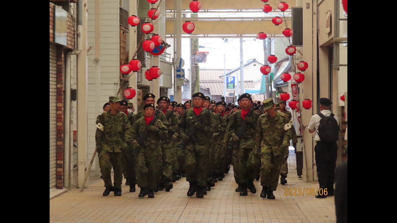 【補足版】２０２３年８月６日陸上自衛隊山口駐屯地市中パレード〜山口七夕ちょうちんまつり