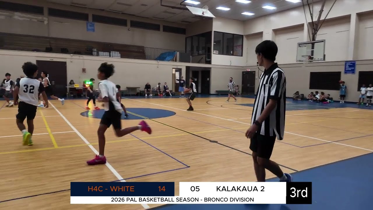 H4C White (18) vs. Kalakaua 2 (8) - 2026 PAL Basketball - Bronco Division (2/10/26)