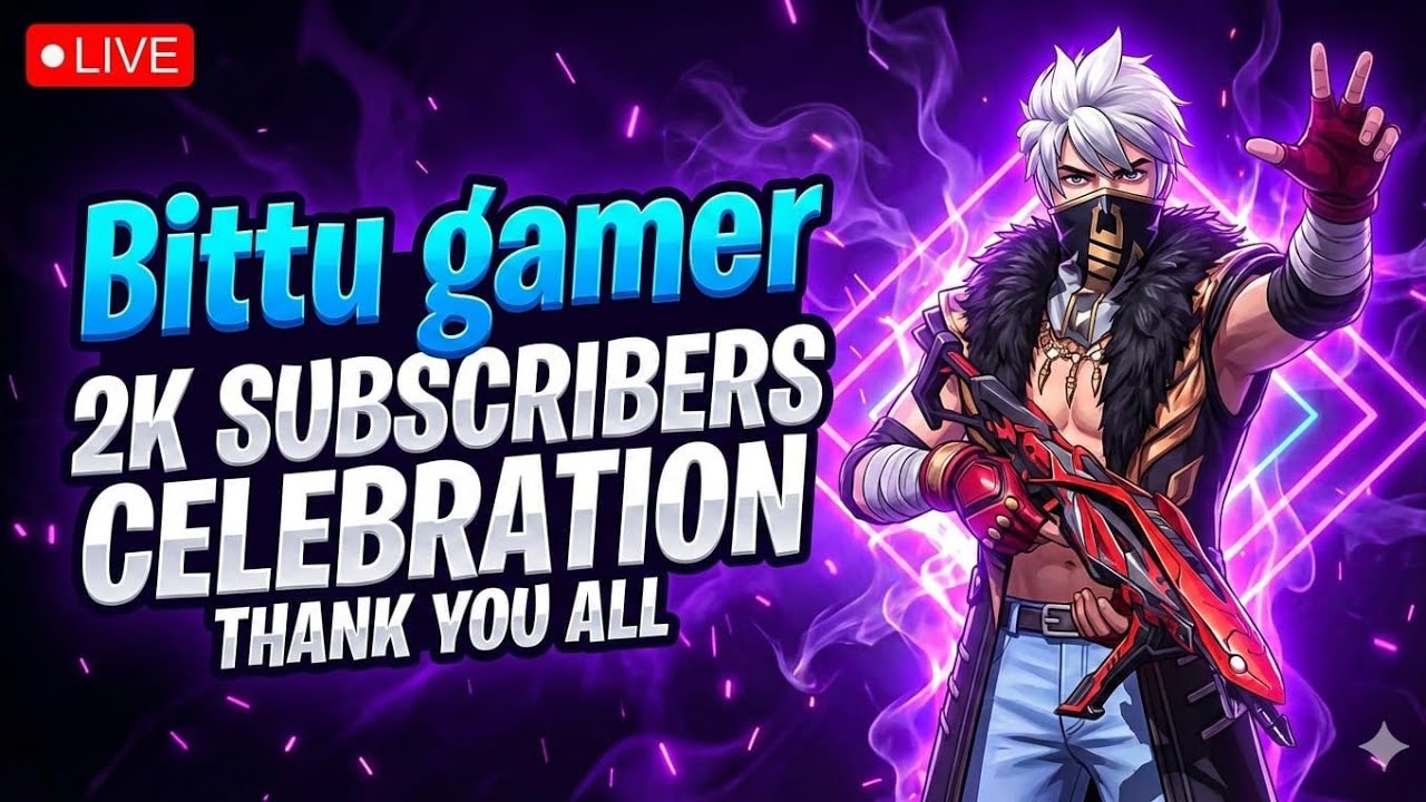 Bittu gamer is live 3k subscribe coming soon