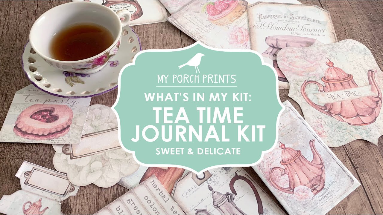 Tea Time Junk Journal Kit | My Porch Prints | What's In My Kit | Printable