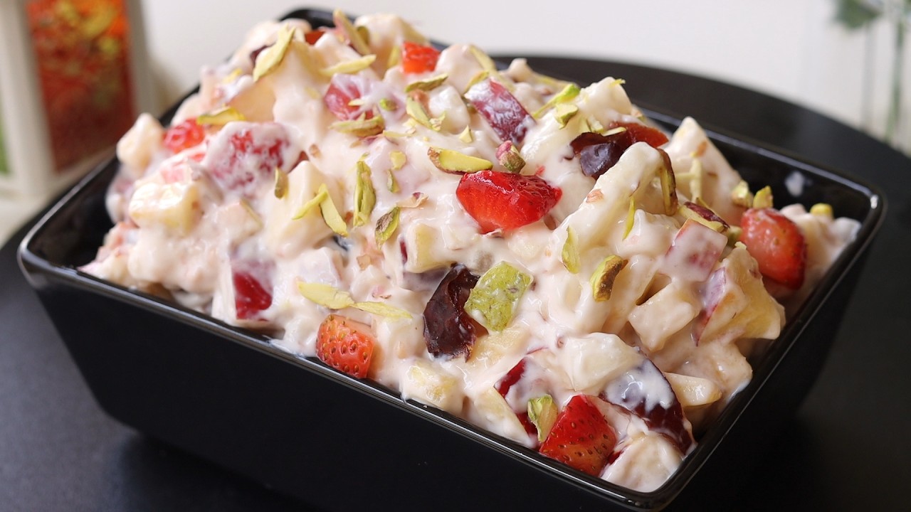 I Made this Creamy Fruit Chaat for First Iftar & Everyone Loved it 😍 Ramadan Special Recipe