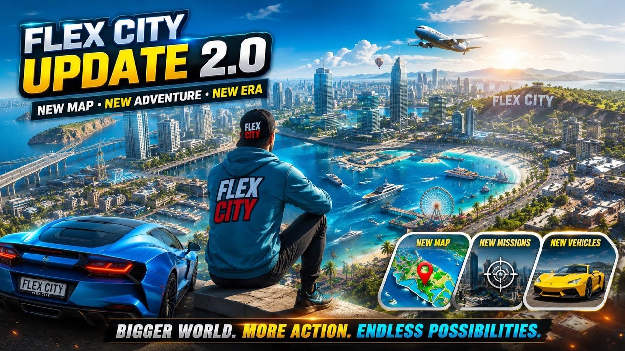 FLEX CITY &mdash; ОБНОВЛЕНИЕ 2.0 | НОВАЯ КАРТА: мир в 200 раз больше + новые функции | #flexcity #viceo...