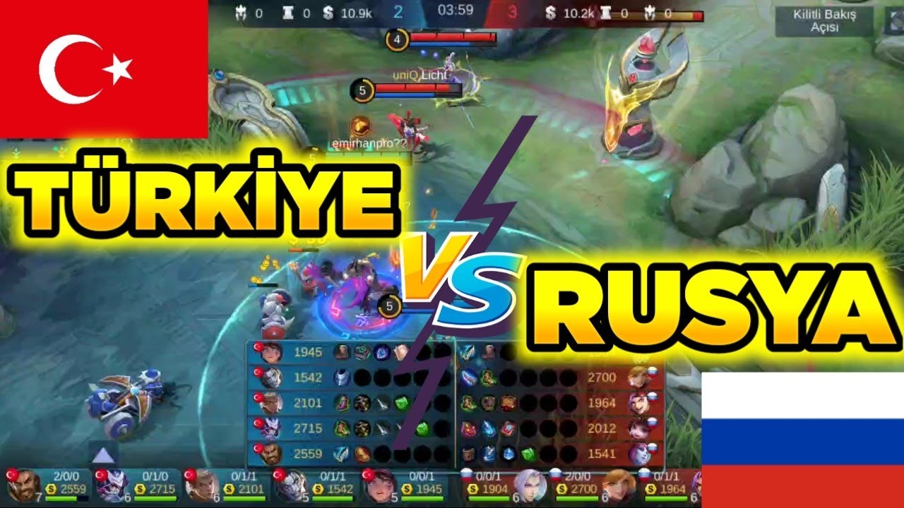 NEFES KESEN TÜRKİYE VS RUSYA ULUSAL MAÇI YOK BÖYLE BİR HEYECAN Mobile Legends SENSEY