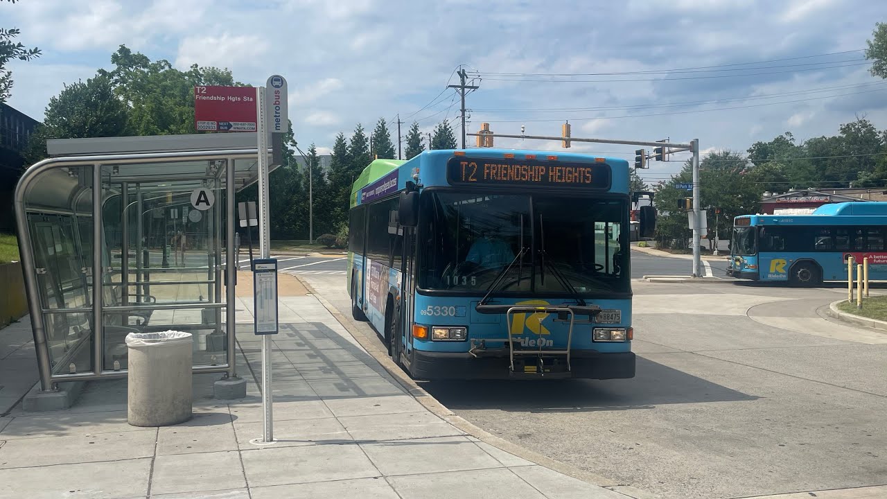 WMATA Metrobus & Montgomery County Transit Ride On Action at Montgomery Mall & Rockville Station