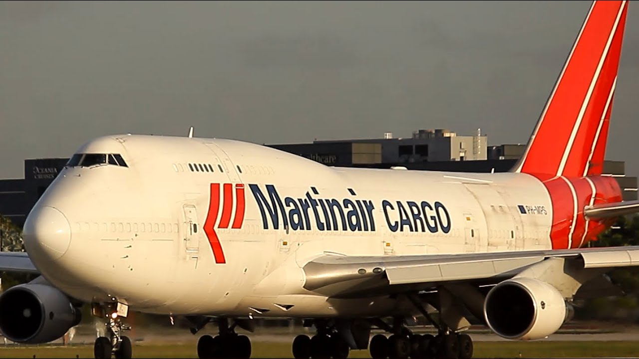 {TrueSound}™ Martinair Boeing 747-400F Arrival & HEAVY Takeoff from Miami with PW4000 Power