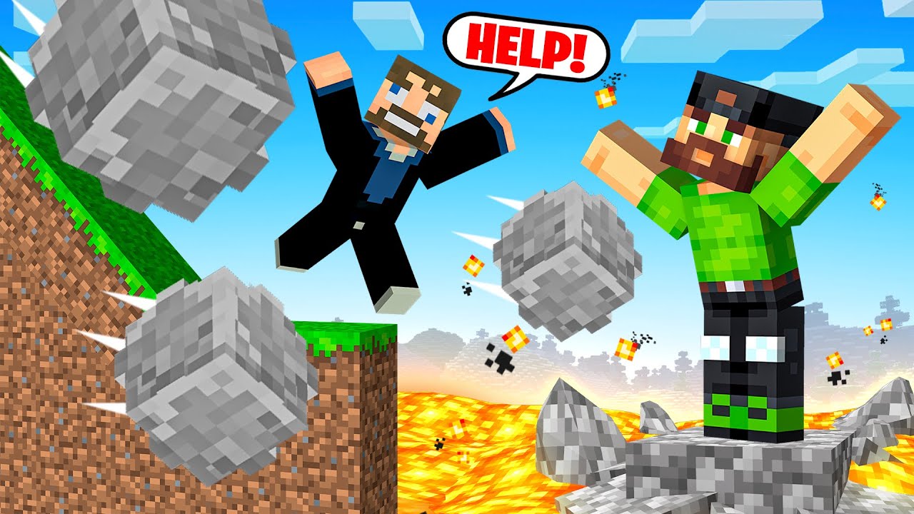 DODGING Giant Boulders for Loot in Minecraft