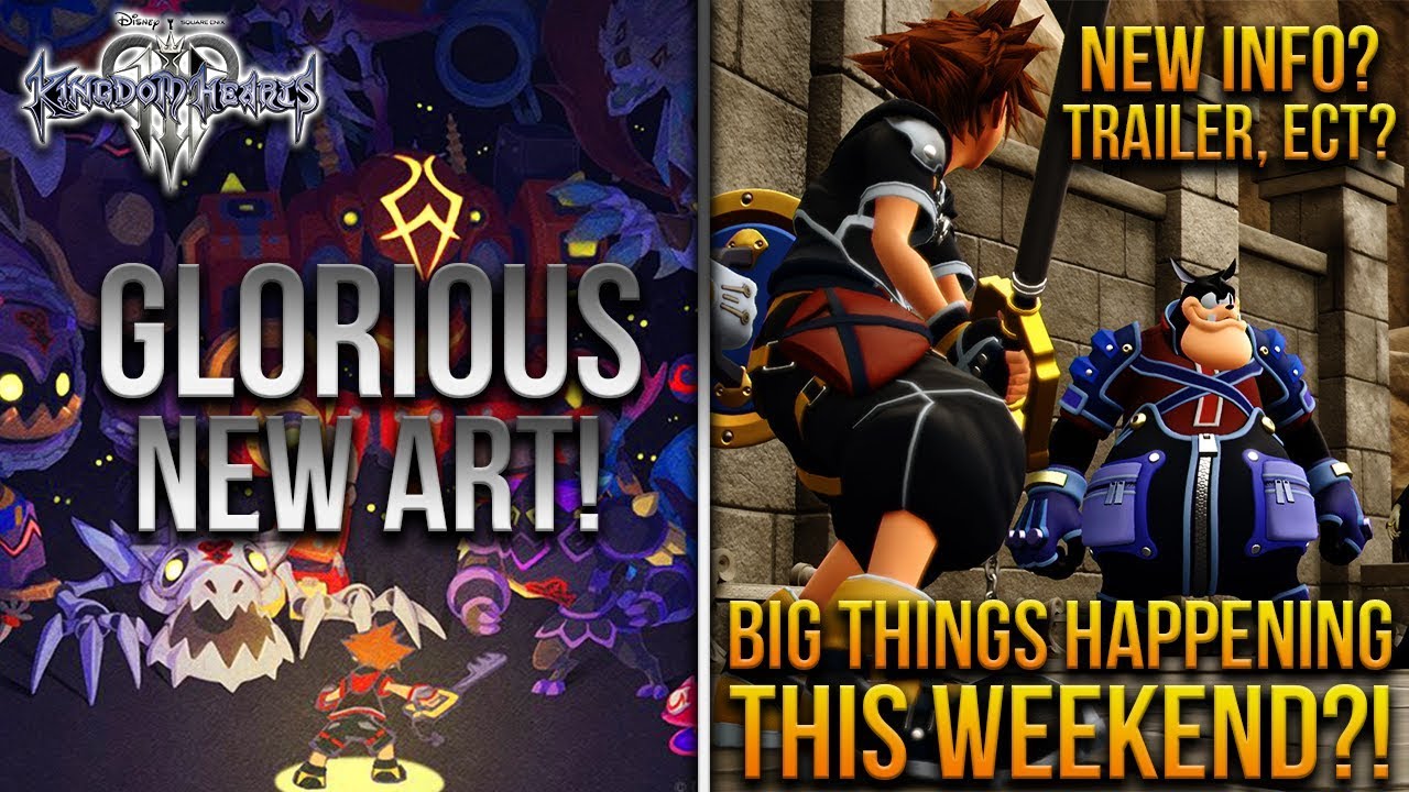 Glorious NEW KH3 Art Piece, New Trailer/Info to Come This Weekend!? Boxart Mistake!