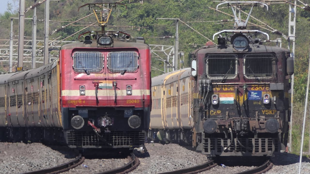 Vizianagaram - Srikakulam TRAINS | FATV 102 | Beautiful CURVING Trains + High SPEED LHB Trains | I R