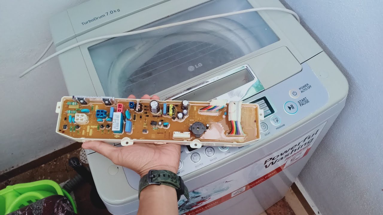 Mesin Basuh Jenama LG Tidak Boleh ON / HIDUP. Cara Tutorial SWAP / Tukar PCB Board Dengan Mudah.