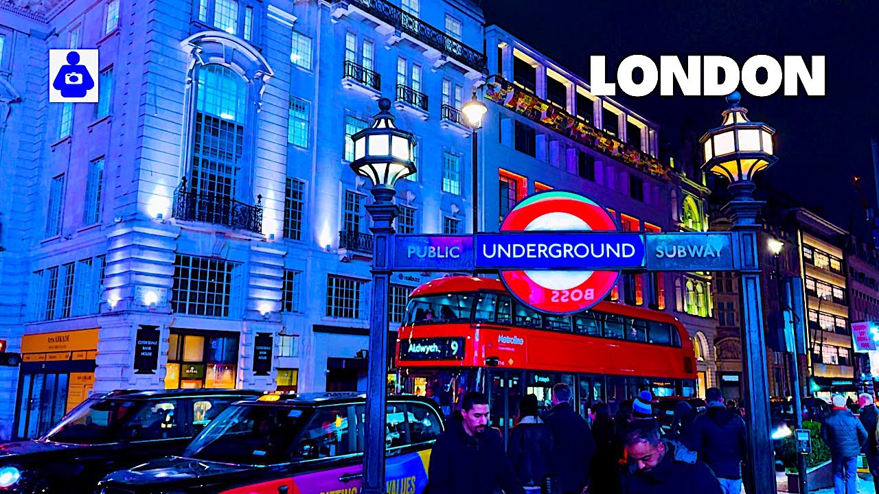 London Walk 🇬🇧 Nightlife, West End, Piccadilly Circus, SOHO | Central London Night Walking Tour HDR