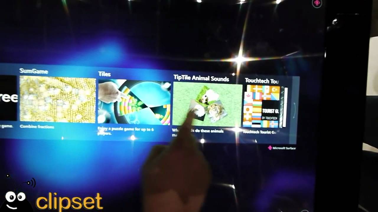 Samsung SUR40 Surface 2.0 #CES2012 #Videochip