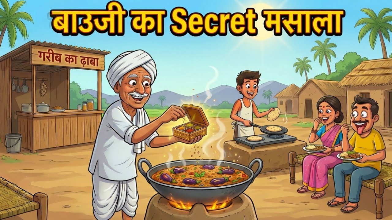 बाउजी का Secret मसाला | Bauji’s Secret Masala #cartoon #cartoonvideo #moralkahaniya