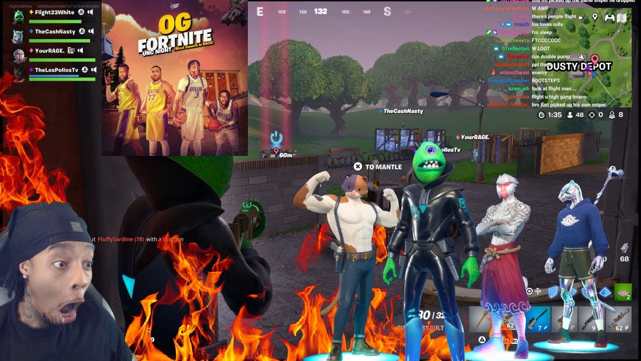 Flight Plays A VERY TOXIC Fortnite OG Season 2 W/ Cash, Rage & Los!