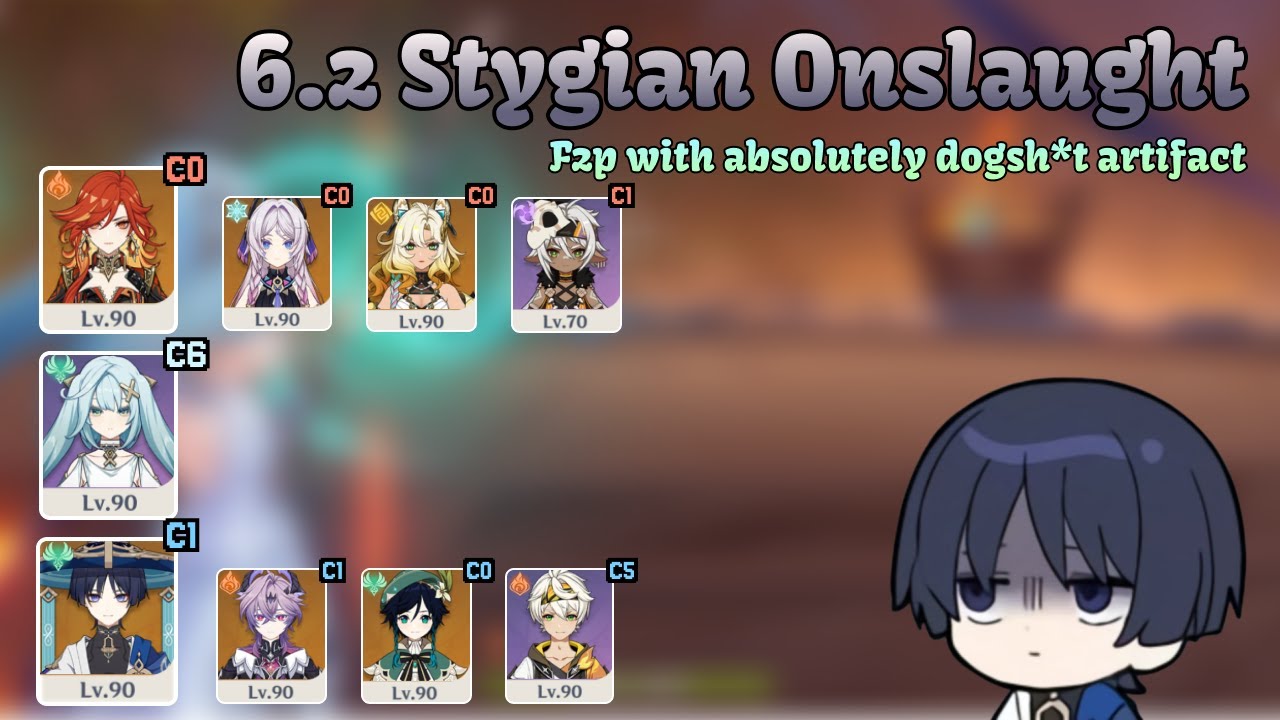 F2P Personal Best - Menacing Stygian Onslaught (Genshin Impact 6.2)